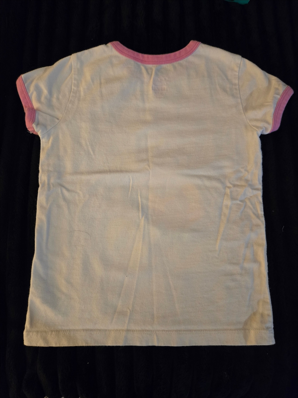 Disney Store White Pink Trim Shirt Tee Mickey Mouse Graphic Kids Girls Size 5-6 - Picture 8 of 8